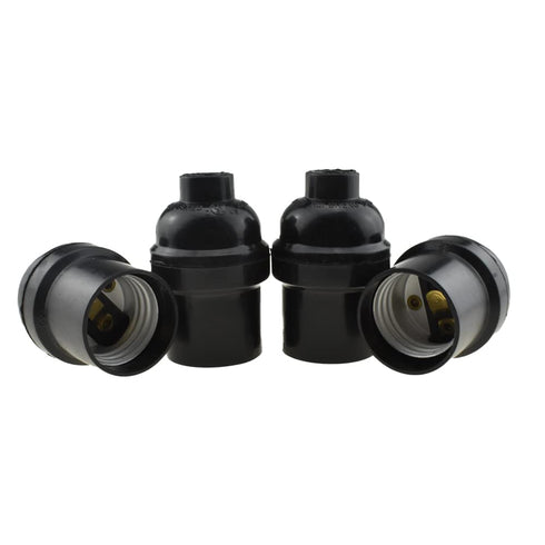 HAHIYO E26 Lamp Socket, Screw in Mount Light Socket Bulb Holder Fixture, Easy Wire Tighten Down, 4pieces