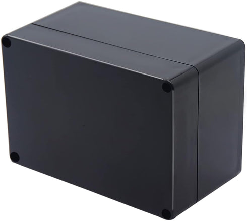 Project Box IP65 Waterproof Junction Box, ABS Plastic Black Electrical Case for DIY Projects, 6.3x4.33x3.54 inch
