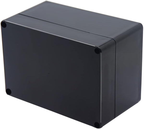 Project Box IP65 Waterproof Junction Box, ABS Plastic Black Electrical Case for DIY Projects, 6.3x4.33x3.54 inch