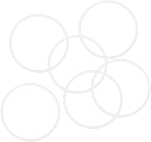 uxcell Silicone O-Rings, Pack of 6, 45mm OD 41mm ID 2mm Width VMQ Seal Gasket for Pipe Repair, White