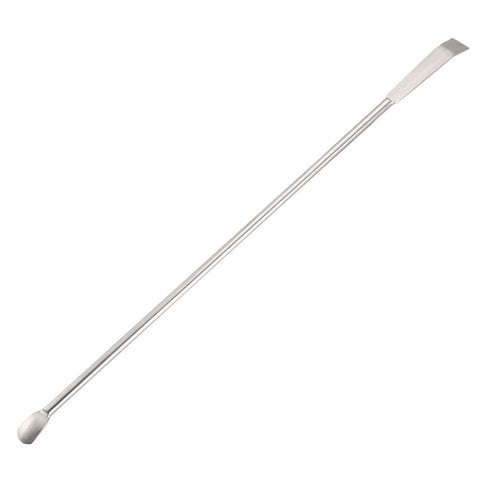 uxcell Lab Micro Sampling Reagent Spoon, 304 Stainless Steel 2 in 1 Mixing Spatula, 200mm, 5Pcs