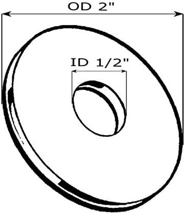 Rubber Washers 1/2 x 2, Piece-5, 014973211882
