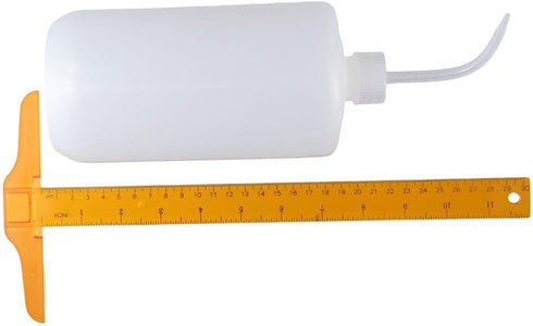 1Pc 1000ml Tattoo Bottle, 32oz Transparent Plastic Wash Bottle, Portable Lab Squeeze Bottle for Watering