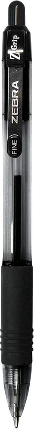 Zebra Black Pens, 40 Pack Z Grip Ballpoint Pen, .7 mm Fine Point, Retractable