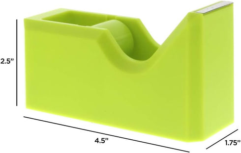 JAM PAPER Colorful Desk Tape Dispensers - Lime Green, Sold Individually