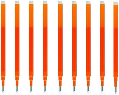 Pilot Gel Ink Refills for FriXion Erasable Gel Ink Pen, Fine Point 0.7mm, Orange Ink, Pack of 9 by PILOT
