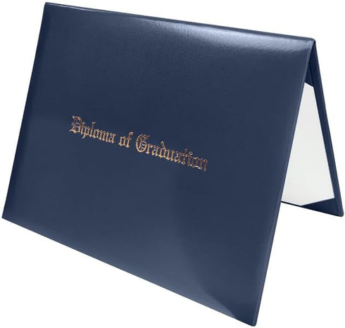Diploma Cover 8.5x11 Inch - Leather Graduation Certificate Holder, Navy Blue, 1 Pack