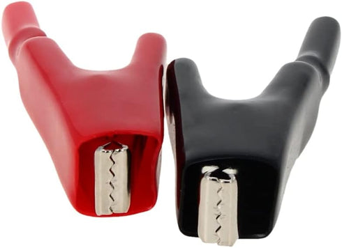 Heyiarbeit 2Pcs 50A Heavy-Duty Insulated Alligator Clips, Battery Electrical Test Clips for Car Auto Vehicle Boat