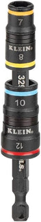 Klein Tools 32932M 4-in-1 Metric Impact Socket Set, 2 Flip Sockets, 4 Metric Hex Sizes: 7 mm, 8 mm, 10 mm, 12 mm
