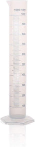 Plastic Measuring Cylinder, Vol.1000ml, PP Material with Blue Printed Graduation, LVF002