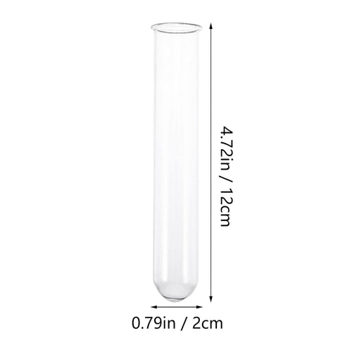 10pcs Test Tube Professional Bottle Scientific Experiments Container Glass Bottle Glass Tube Container Experiments Transparent Container