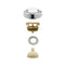Krowne 16-129 Royal Series Vacuum Breaker Repair Kit, Service Faucet Vacuum Breaker 16-127, includes: Cap, Screws, Black Insert, Plastic Stopper