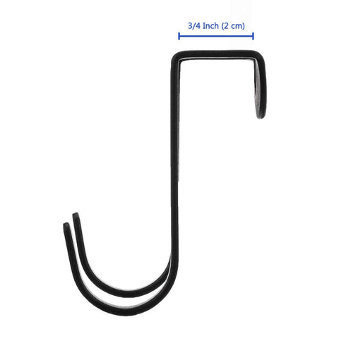 Multi-Use Over Cabinet Hook - 5 Pack Stainless Steel Over Door Double Hook for Drawer, Closet, Kitchen, and Bathroom