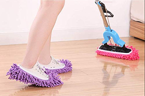 Mop Slippers Shoes 5 Pairs (10 Pieces) - Microfiber Cleaning House Floor Tools Shoe Cover