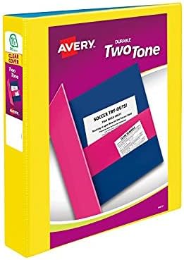 Avery 1-1/2 Assorted Two Tone EZ-Turn View Binder, Pack of 1 (17291)