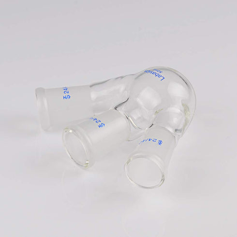 Glass 50ml Round Bottom Flask RBF, 3 Neck with 24/40 Center and Side Standard Taper Outer Joint