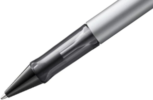 LAMY AL-star 225 Ballpoint Pen - Light Silver Aluminium with Transparent Grip and Chrome-Plated Clip, Large Refill