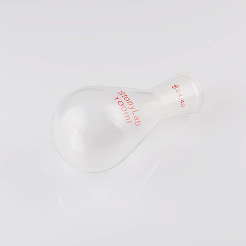 StonyLab Borosilicate Glass 100mL Heavy Wall Single Neck Recovery Flask, 24/40 Outer Joint