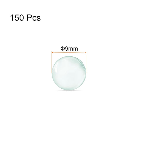 150pcs Glass Ball Boiling Stones 9mm Soda Lime Glass Beads for Bottle Shaking Mixing, Clear