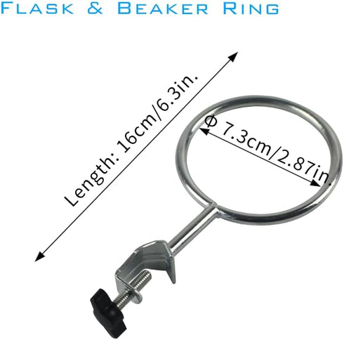 XMWangzi Laboratory Retort Support Ring Clamp for Flask and Beaker, Compatible with Burette Stand for Chemistry Physics
