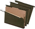 Pendaflex 59253 SureHook Reinforced Hanging Folder, 1 Divider, Letter, 1/5 Tab, Green (Box of 10)