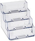SOURCEONE.ORG 4 Pocket Clear & Black Acrylic Business Card Holder
