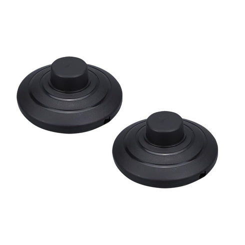 RecDec 2 Pack Dimmable Floor Lamp Foot Switch Replacement Black and White Foot Pedal Switch ON Off Push Button