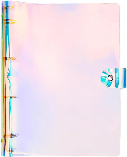 Laser A4 Soft PVC Budget Binder, 4-Ring Refillable Planner Cover with Snap Button Closure