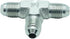 1 Piece Hydraulic 1/4" JIC (7/16"-20) 37° Flare Union Tee, JIC Male T Adapter Steel Plated