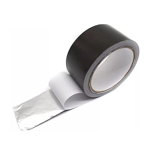 2 Inch Black Aluminum Foil Tape, 20M, Professional Grade Roll Adhesive Sealing Duct Tape