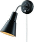 65312 Bulb Globe Electric Ramezay Gooseneck Sconce, Matte Black, Not Included
