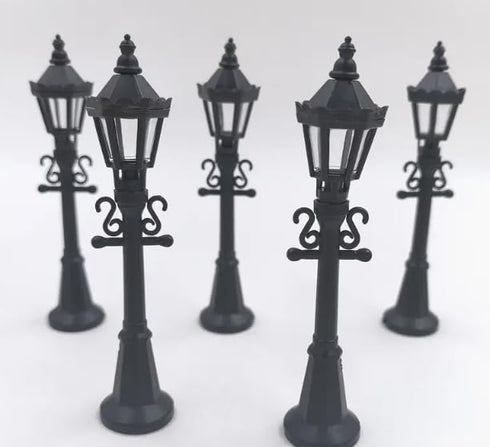 BILIJIN Crown-Shaped Mini Street Lamp, Decorative Table Lamp, Mini Landscape for Christmas Decoration