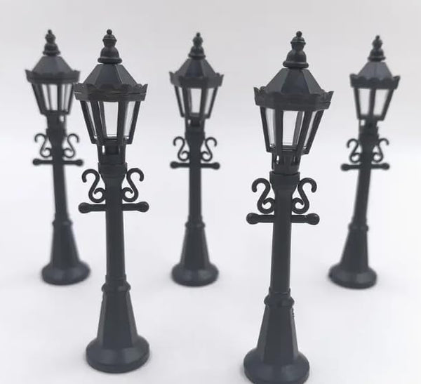 BILIJIN Crown-Shaped Mini Street Lamp, Decorative Table Lamp, Mini Landscape for Christmas Decoration
