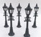 BILIJIN Crown-Shaped Mini Street Lamp, Decorative Table Lamp, Mini Landscape for Christmas Decoration