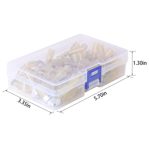 PONFY 80PCS Heat Shrink Piggyback Spade Connectors, 3 Way Connector Kit for Quick Disconnect Electrical Terminals