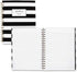 Cambridge Business Notebook, Hardcover, 80 Sheets, Black/White Stripe Fashion, 9-1/2 x 7 Inches (59012)