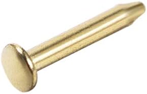 uxcell Small Tiny Hardware Nails Iron 1.2X6mm for DIY Decorative Wooden Boxes, 200pcs Gold Tone