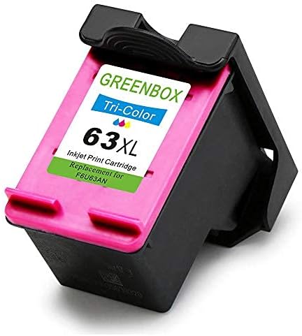 GREENBOX Remanufactured Ink Cartridge Replacement for HP 63XL - 1 Tri-Color for Envy 4516, 4520, Officejet 4650