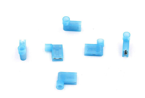 Terminals Connector, Flag Type Terminal Nylon Insulated Female Push 90 Degree Connector, 50PCS