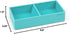 Poppin Softie This + That Tray, Aqua, Silicone, 2 Compartments, 3 x 6.25 x 1.5