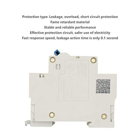 YWBL-WH Circuit Breaker DZ47-125 1P Current 30mA Leakage Air Switch, 0.1S 7.5KA (125A)