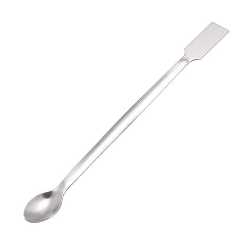 uxcell 2Pcs Lab Sampling Reagent Spoon - 304 Stainless Steel 2 in 1 Double Head Mixing Spatula 150mm