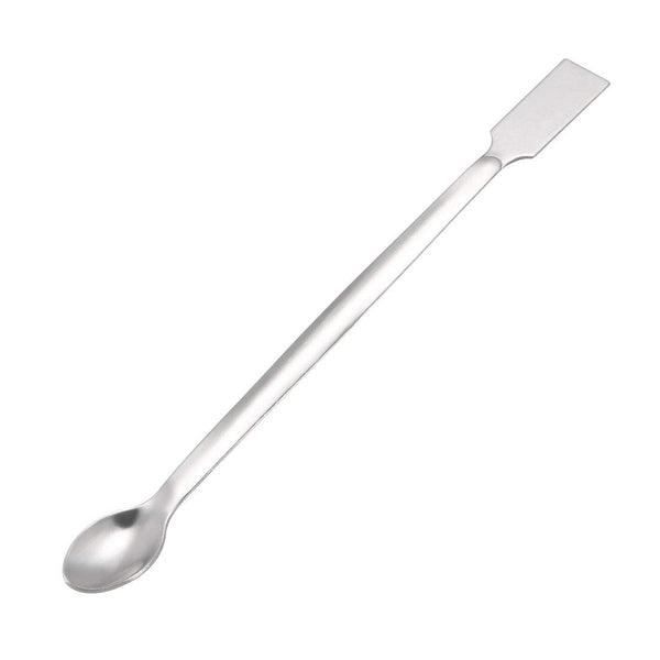 uxcell 2Pcs Lab Sampling Reagent Spoon - 304 Stainless Steel 2 in 1 Double Head Mixing Spatula 150mm