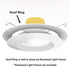 LightLabs Goof Ring Gloss 6 Pack for 6" Cans, 8.06" Diameter with Mounting Tape for Flush Mount Recessed Down Lights