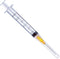 100 Pack 3ml/cc Luer Lock Plastic Syringe with 25Ga Needle, Lab Measuring Tools for Industrial Dispensing