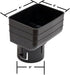K-TEC downspout drainage adapters-variations (3"x4"x3", Black)