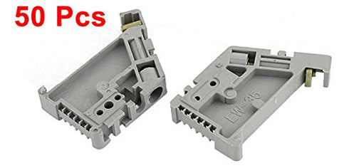 uxcell 50Pcs 35mm DIN Rail Terminal Block End Stopper Mounting Clips