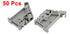 uxcell 50Pcs 35mm DIN Rail Terminal Block End Stopper Mounting Clips