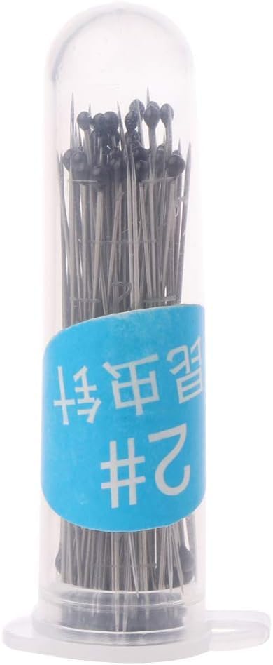 100 Pcs Insect Pins Specimen Pins Stainless Steel with Plastic Box Resin for Head for Entomology Dissection for Butte