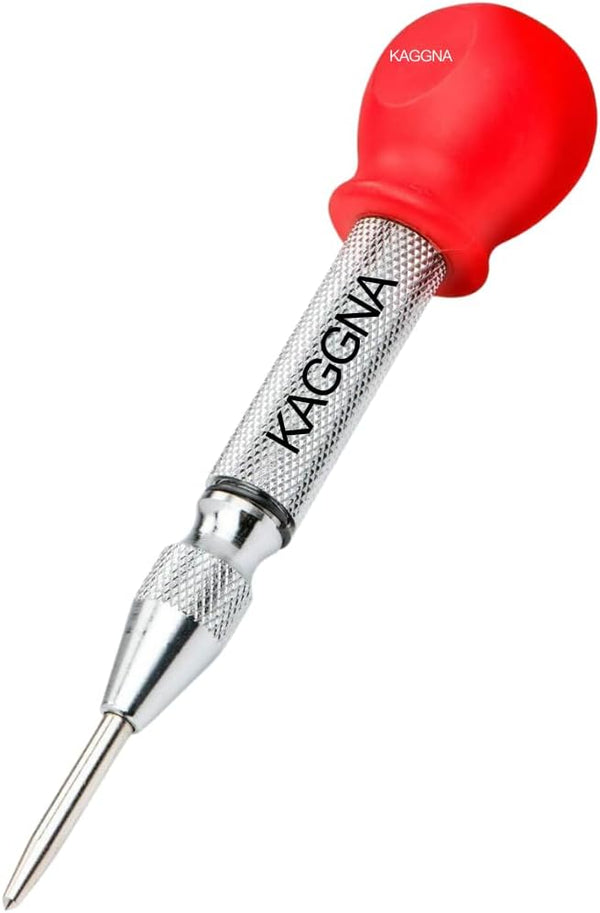 5-Inch Automatic Center Punch - Adjustable Impact Spring Loaded Tool for Metal and Leather Punching